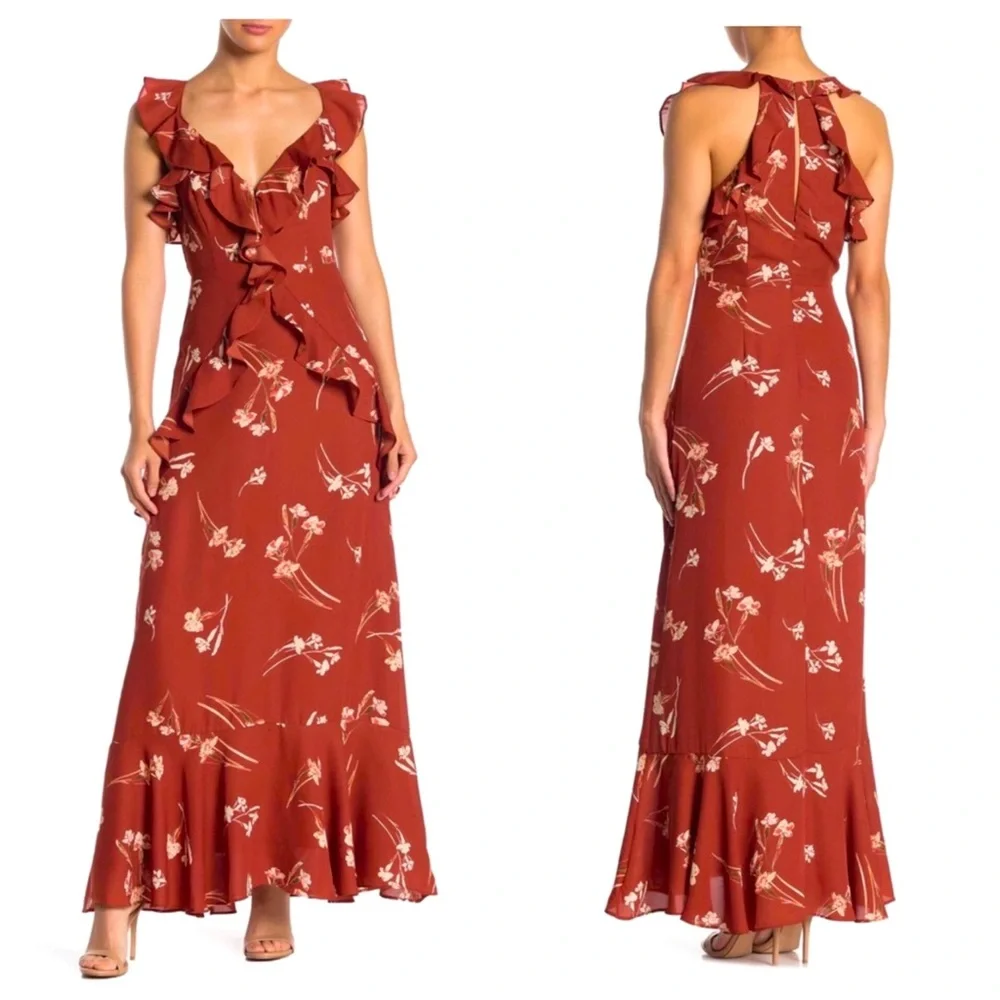 ASTR The Label Floral Ruffle Maxi Dress - Picture 1 of 12